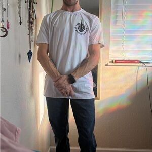 Men's White Graphic T-Shirt